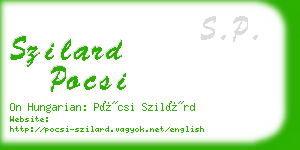 szilard pocsi business card